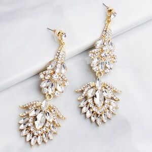 Crystal Chandelier Drop Earrings – Bridal, Prom, Statement Jewelry